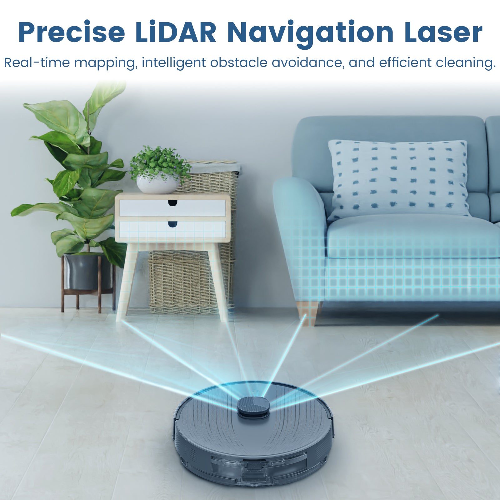 AIRROBO T25+ Robot Vacuum and Mop Cleaner – Self-Empty, 5500Pa Suction, Ultrasonic Carpet Detection