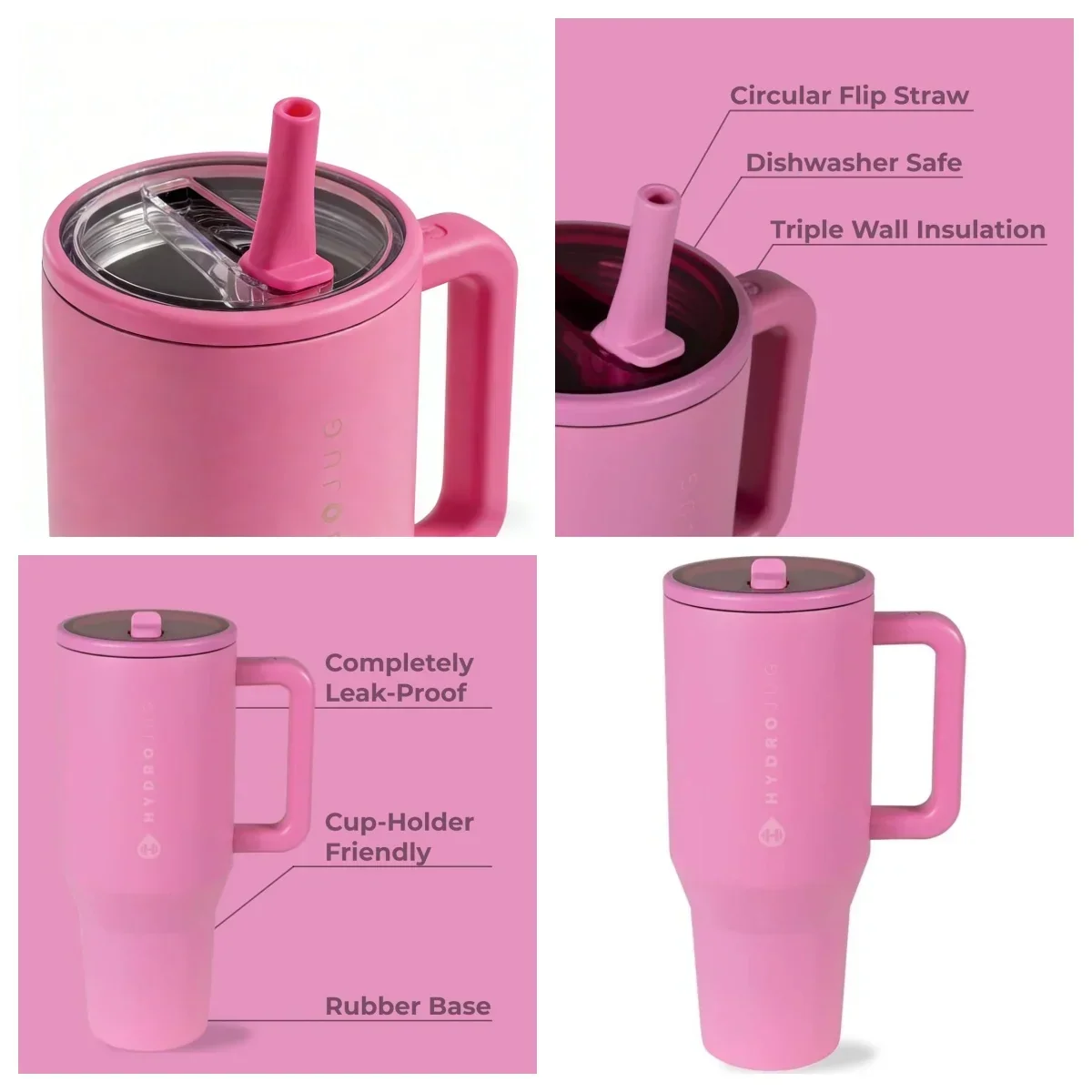 Flip Straw Insulated Tumbler - Image 3