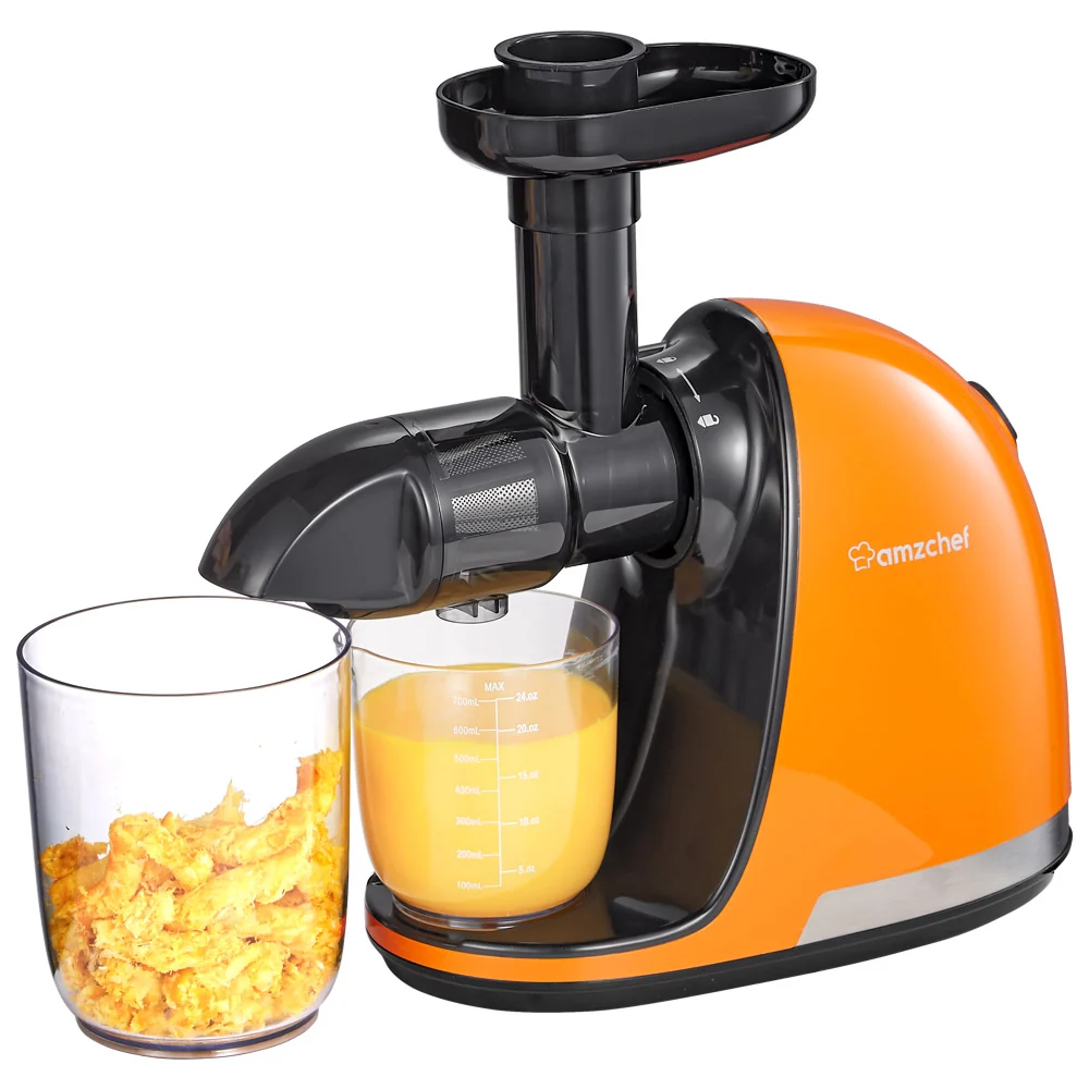 AMZCHEF Slow Juicer Masticating Juicer Machine ZM1501 Orange - Image 2