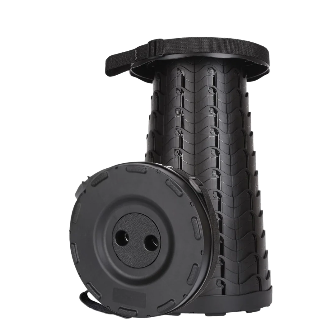 Telescopic Folding Stool for Travel, Hiking, and Camping – Adjustable