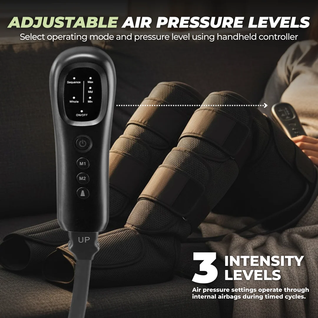 Leg Compression Massager for Feet and Calves with 2 Modes 3 Levels