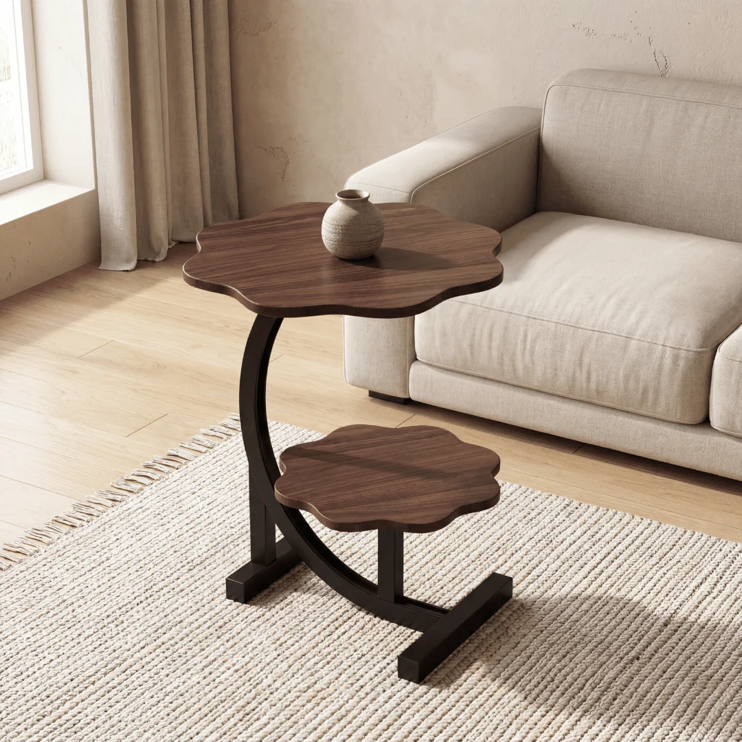 Chic Portable Dual-Tier Side Table – Space-Saving Elegance