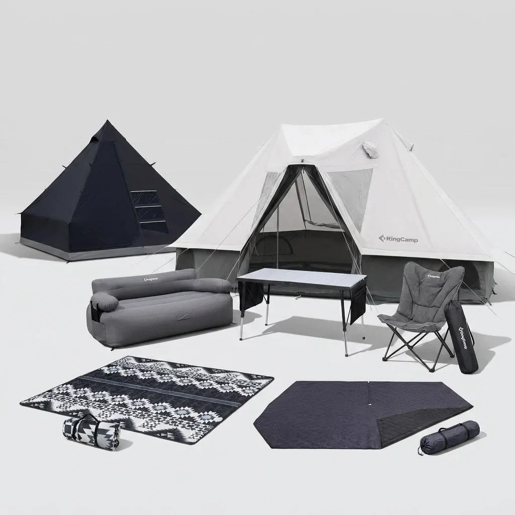 KingCamp Khan Villa Luxury 4-Season Glamping Tent Bundle