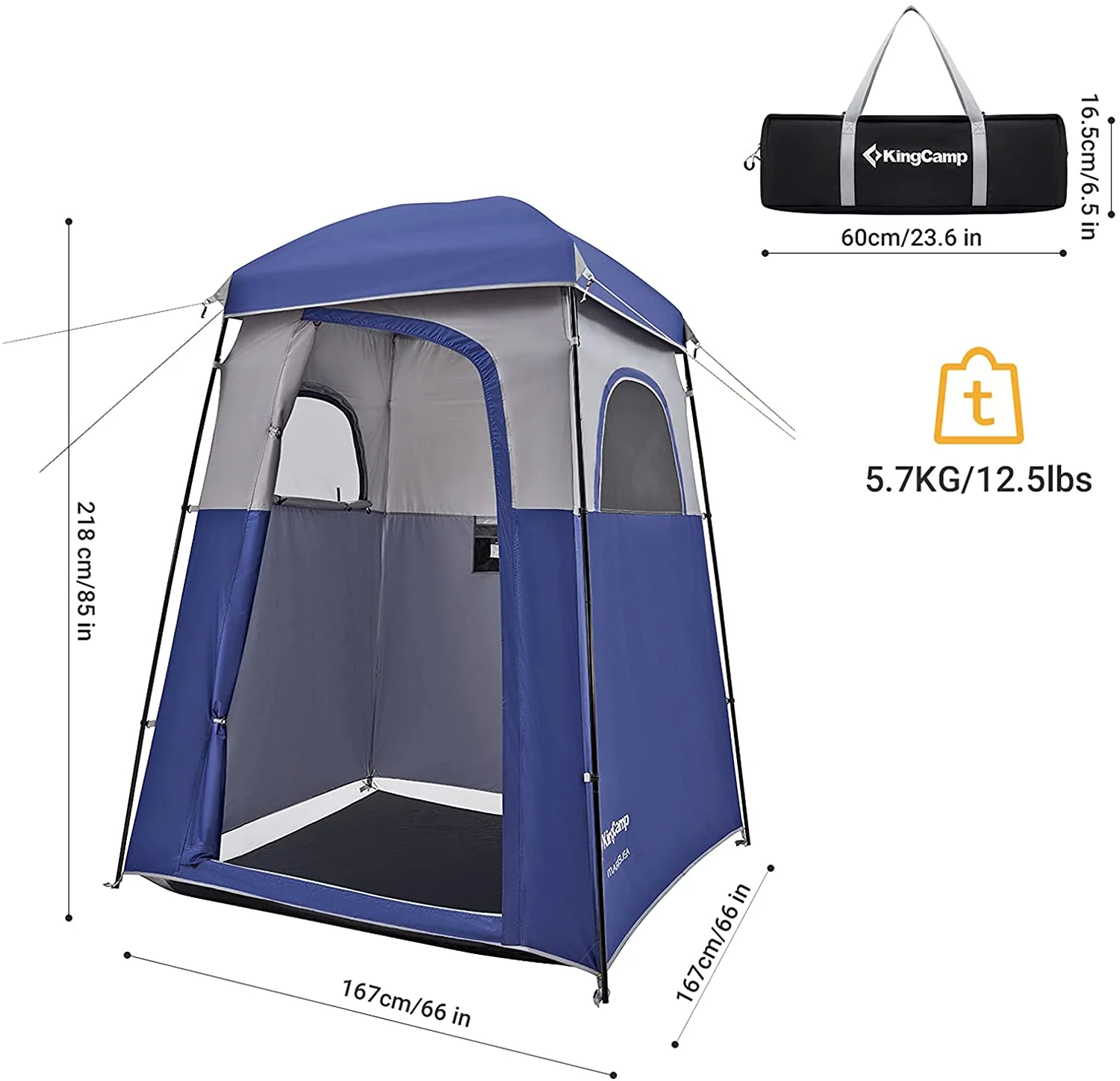 KingCamp Outdoor Privacy Shower Tent
