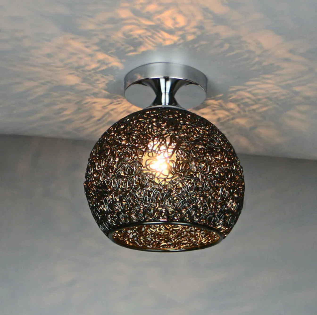 Stylish Ceiling Light Fixture with Open Sphere Design - Image 17