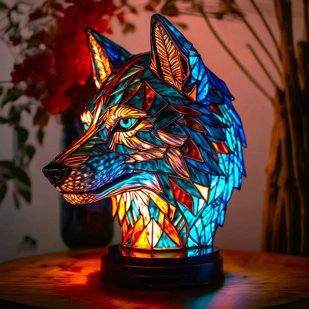 Colorful Stained Glass Animal Lamp Decorative Table Lamp 10