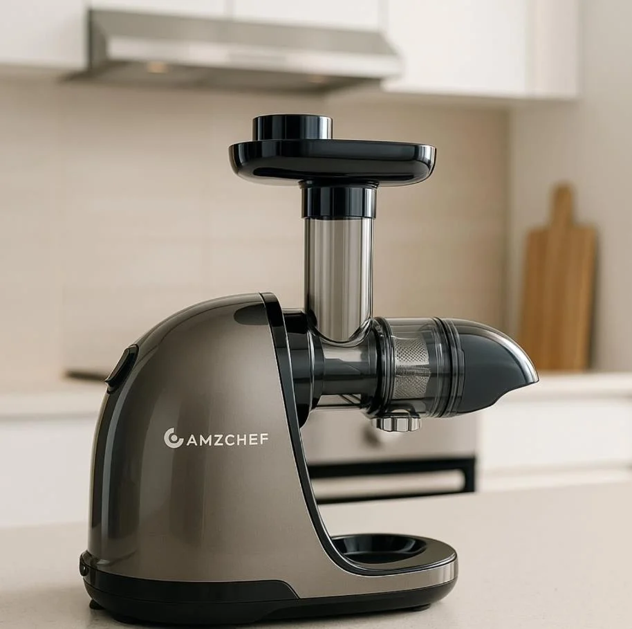 AMZCHEF Slow Juicer Extractor ZM1501 Light Gray 2