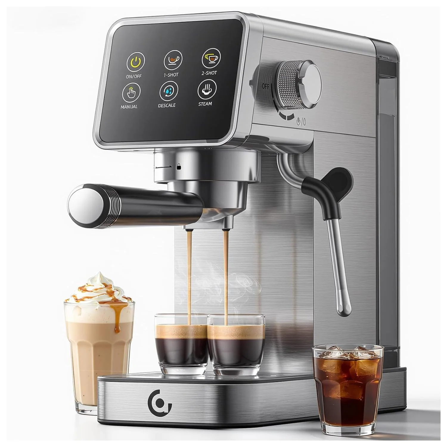AMZCHEF 20 Bar Espresso Machine Self Cleaning LCD 1