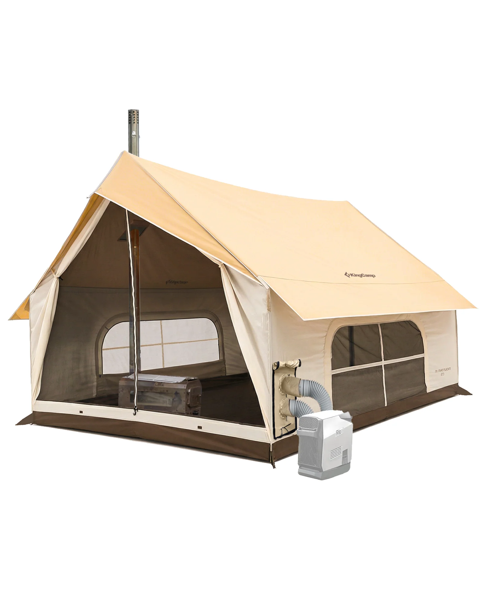 KingCamp MOUNTAIN IN C5 Cabin Tent with Stove Jack & AC Port