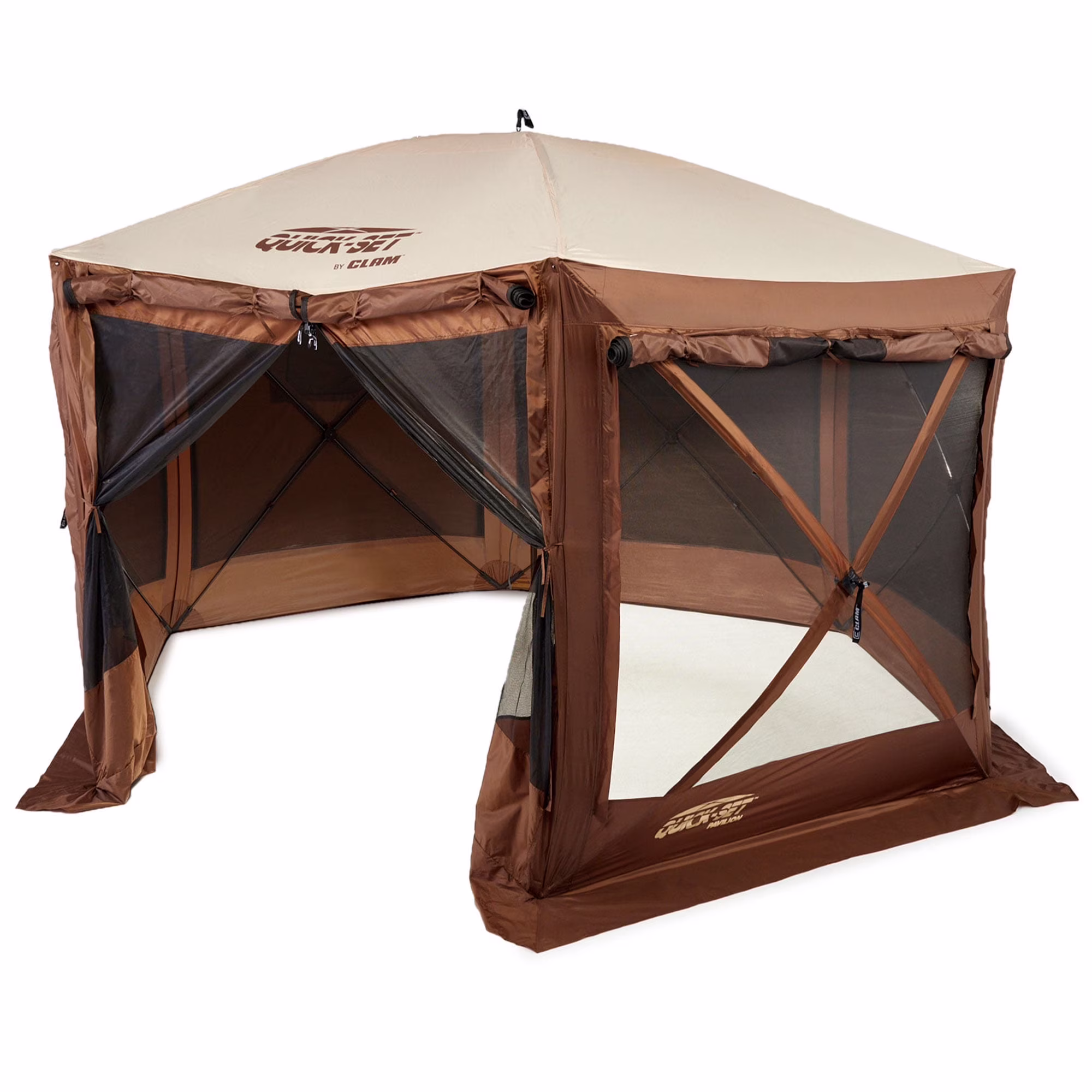 CLAM Quick-Set Pavilion 12.5 x 12.5' Portable Outdoor Canopy Shelter, Green - Image 8