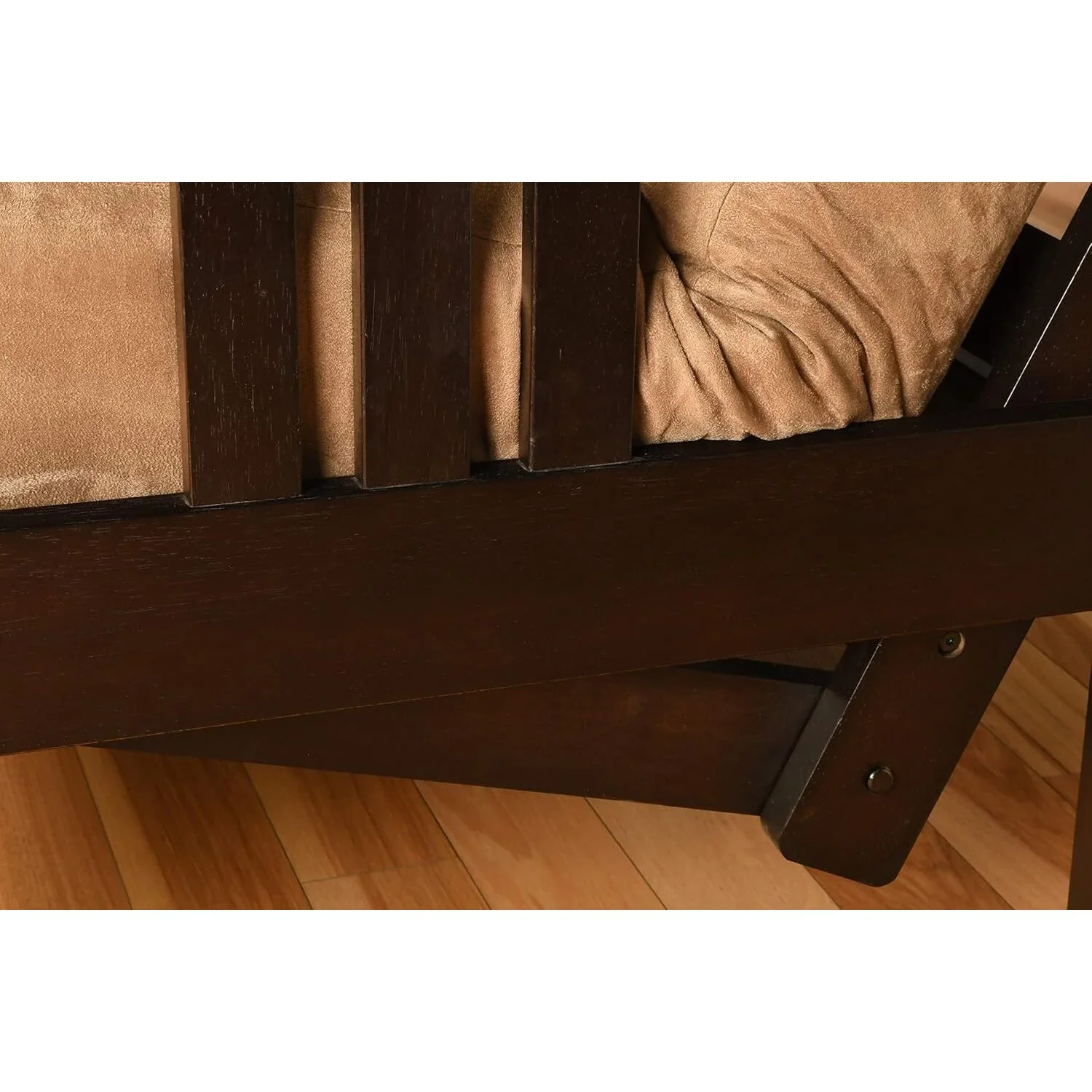 Homestock African Artifacts Full Size Futon Frame Set with Mattress, Easily Converts to Bed, Versatile Design Futon Frame for All Spaces, 33"H x 79"L x 37"D-Color:Linen Charcoal,Size:Barbados - Image 76