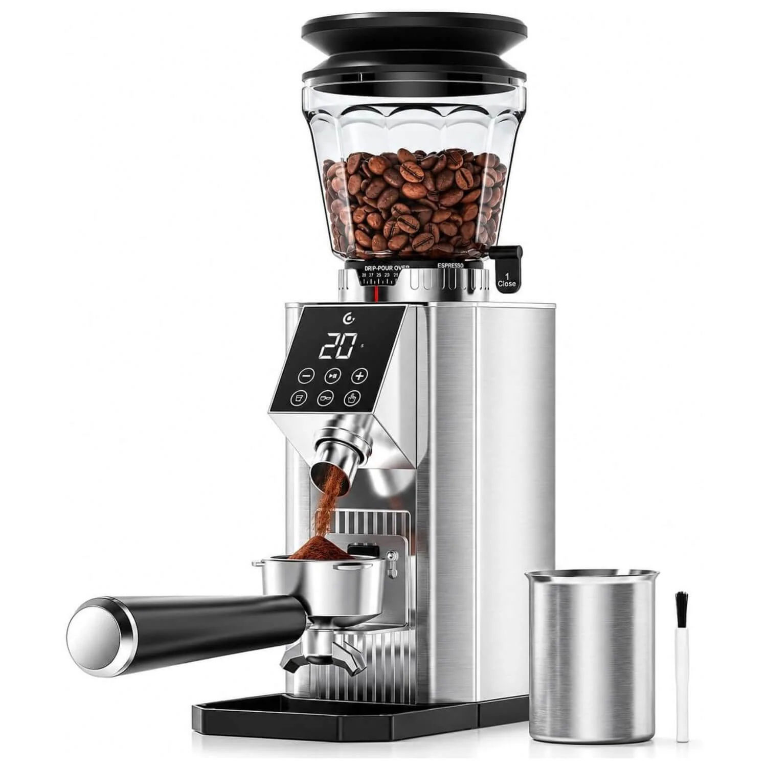 AMZCHEF Conical Burr Coffee Grinder 45 Settings Low Mess 1