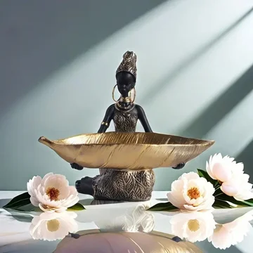 Jewelry Holder Resin Female Figure Trinket Tray