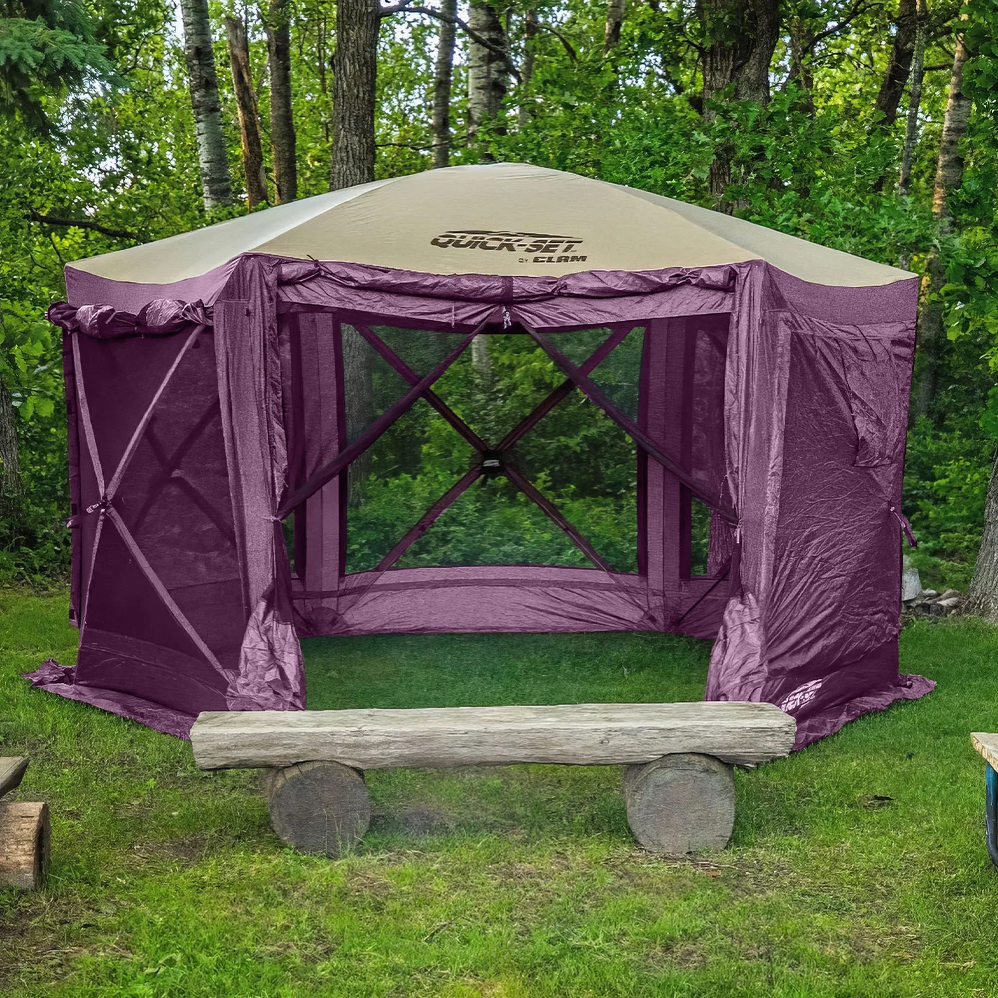 CLAM Quick-Set Pavilion 12.5 x 12.5' Portable Outdoor Canopy Shelter, Green - Image 26