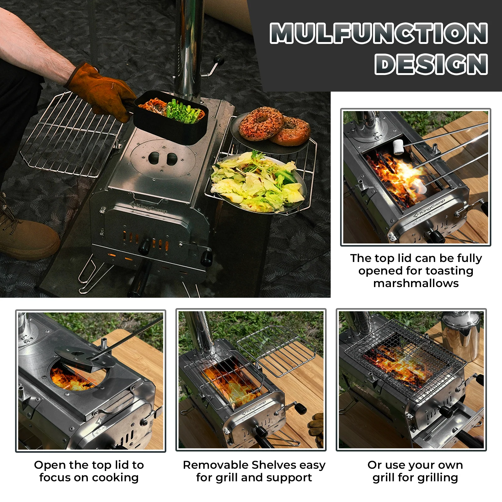 KingCamp Surefire Camping Wood Tent Stove