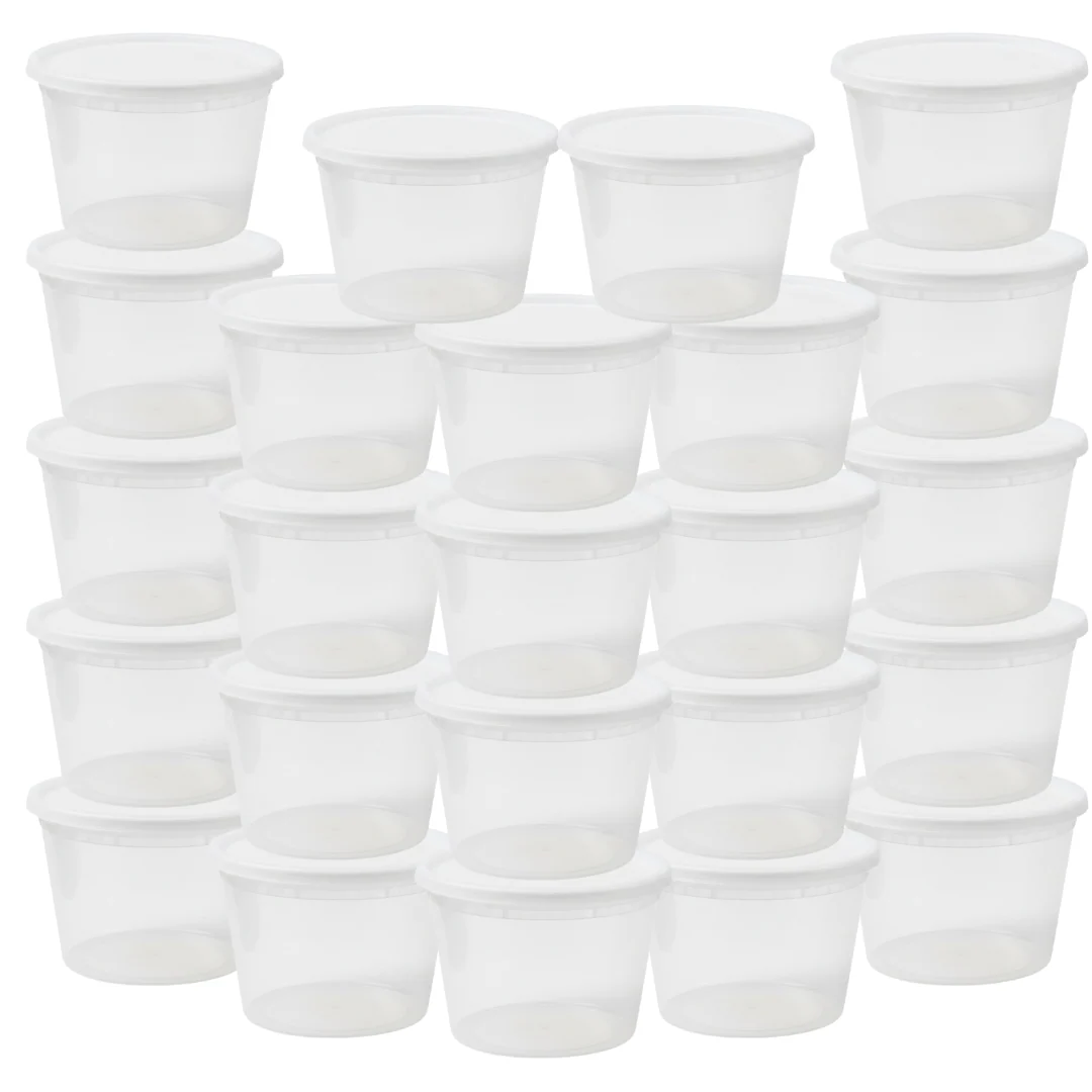 Reusable Food Storage Containers Set of 24 with Snap Lids - Image 2