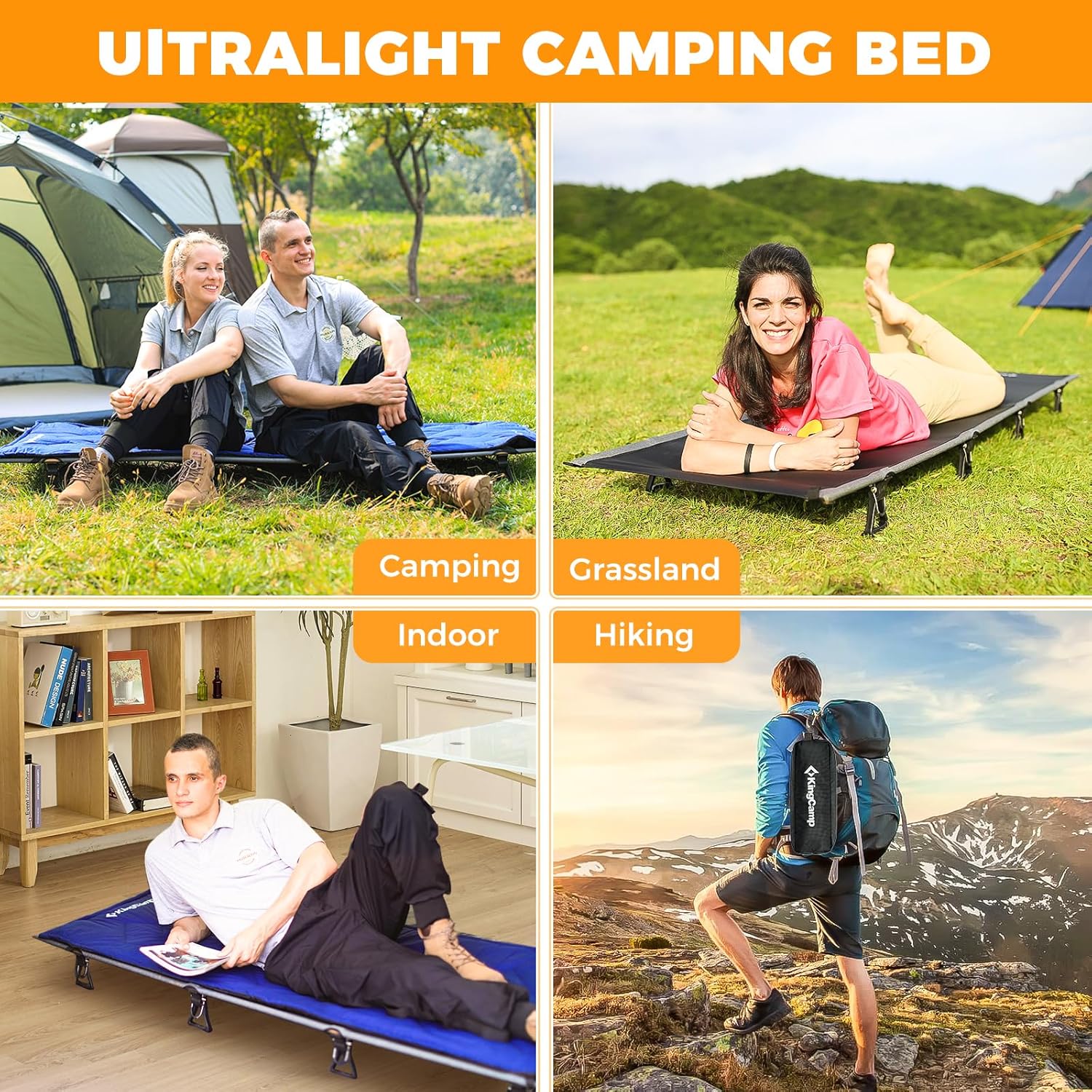 KingCamp Ultralight Camping Cot with Mattress - Image 2