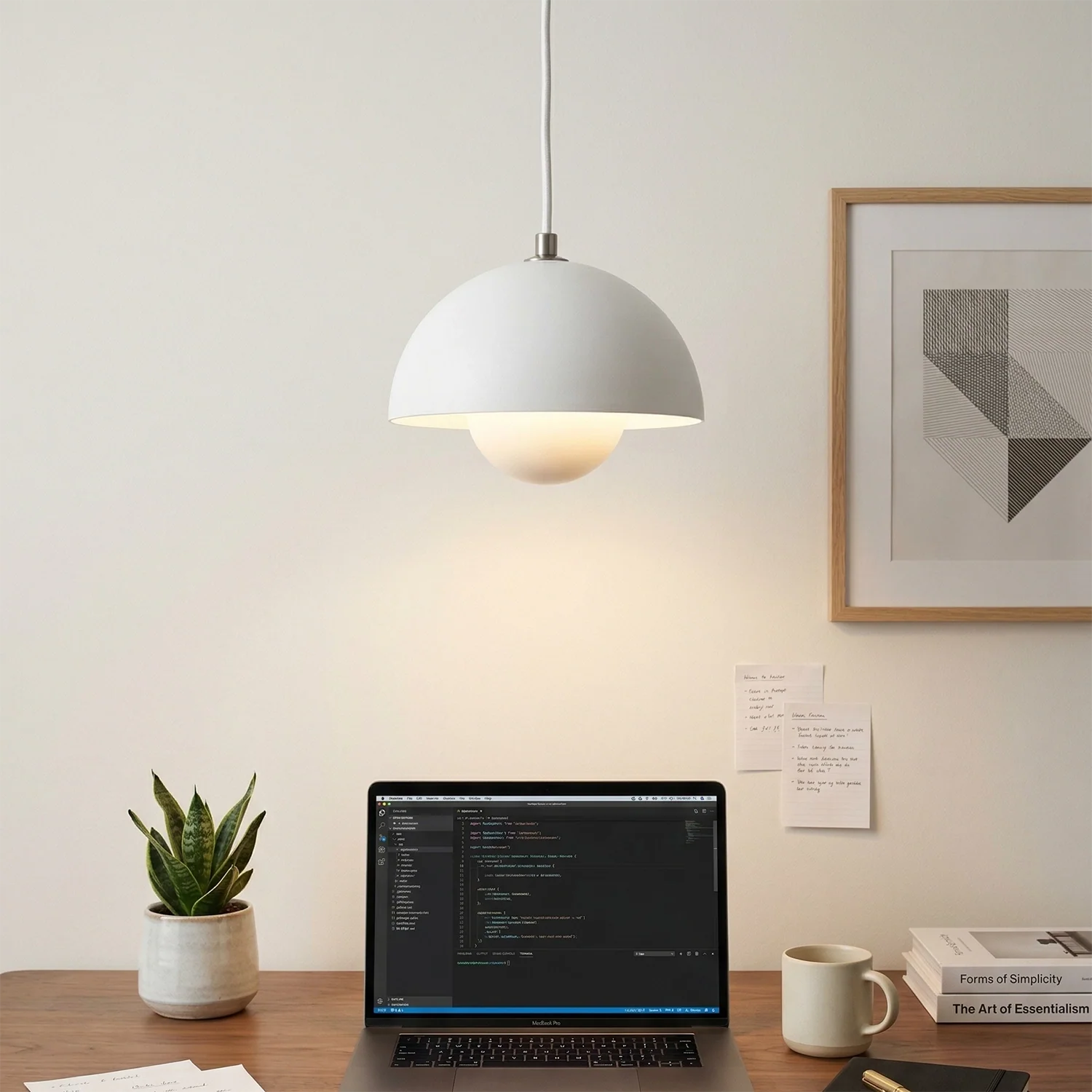 Stylish Pendant Light - Adaptable Mid-Century Inspired Design - Image 3