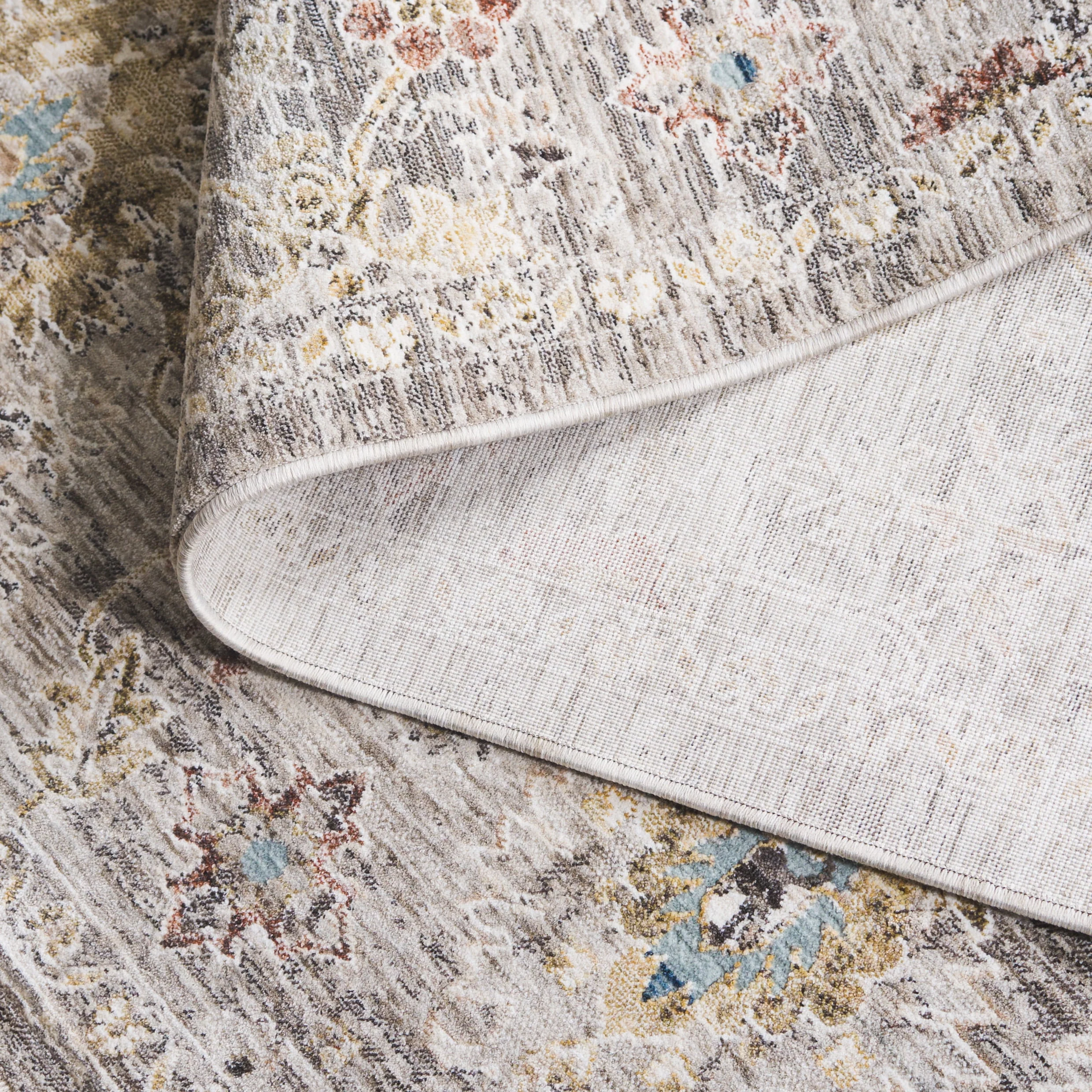 SAFAVIEH Autumn Freeman Floral Area Rug, Beige/Ivory Blue, 8' x 10' - Image 9