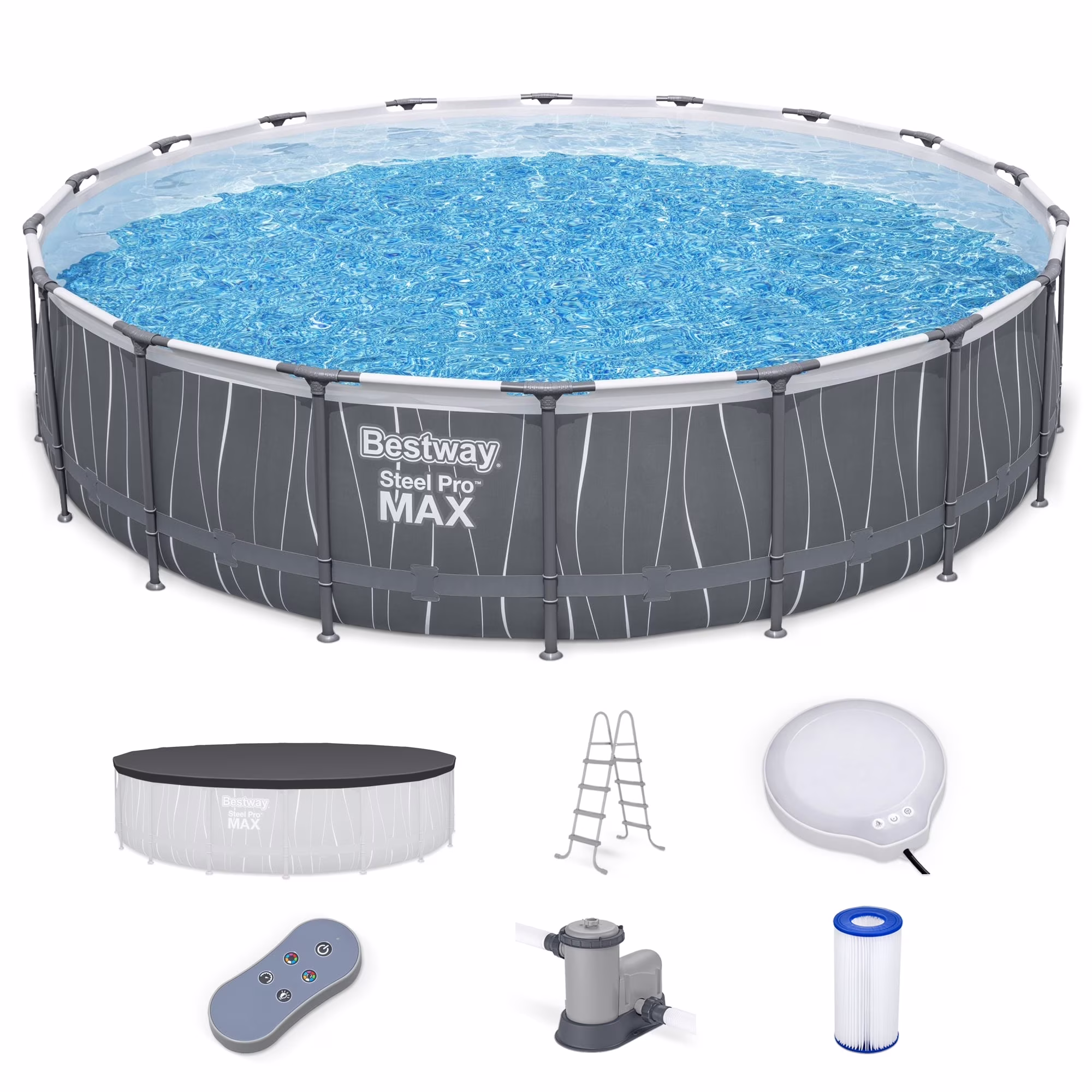 Bestway Steel Pro MAX 12' x 30" Above Ground Outdoor Swimming Pool Set - Image 5