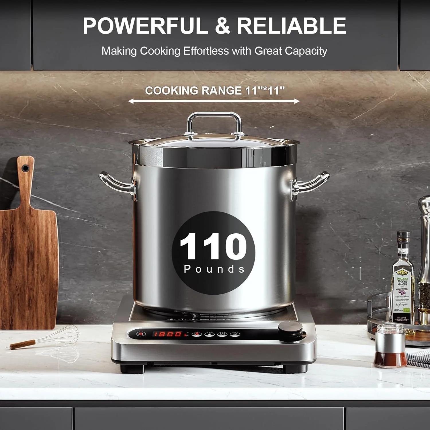 AMZCHEF Commercial Induction Cooktop 1800W Countertop HL-PC4 2