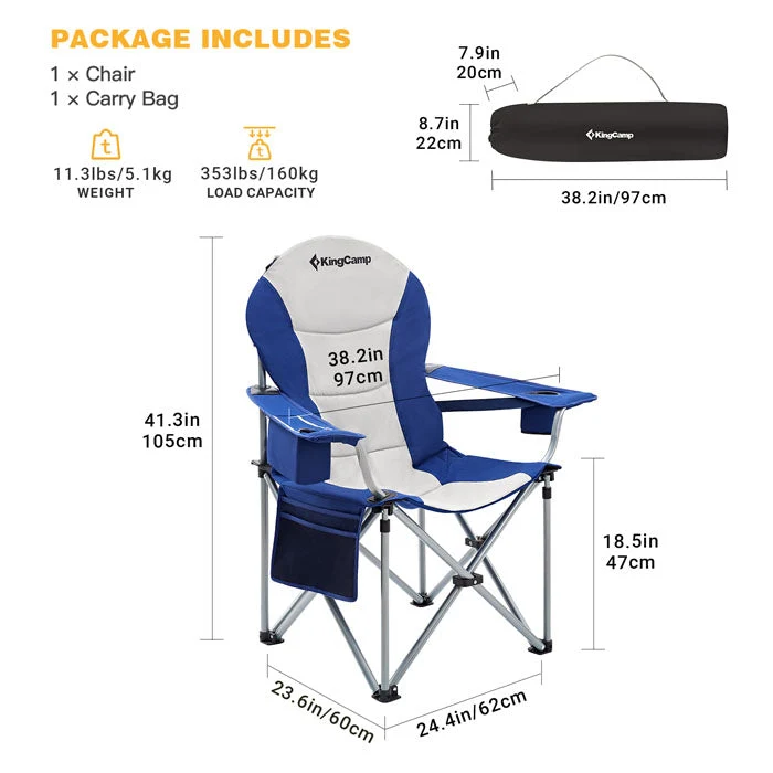 KingCamp Lumbar Support Oversized Camping Chair - Image 26