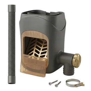 Rain Barrel Diverter System with Filter and PVC Hose for Downspouts