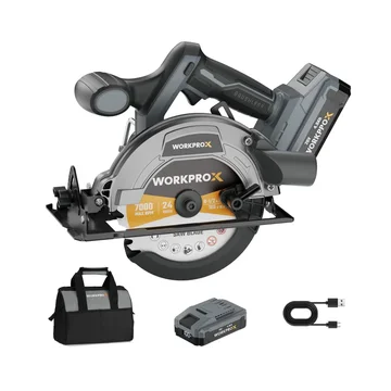 WORKPROX 20V Brushless Cordless Circular Saw 6-1/2", 5500RPM Power Saw for Wood & PVC Cutting