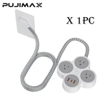 Multi-Outlet Power Strip with Braided Cable