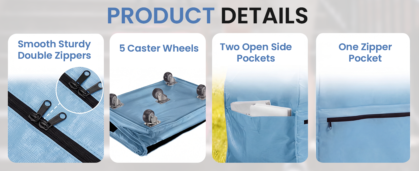 WORKPRO Reusable Grocery Bag on Wheels