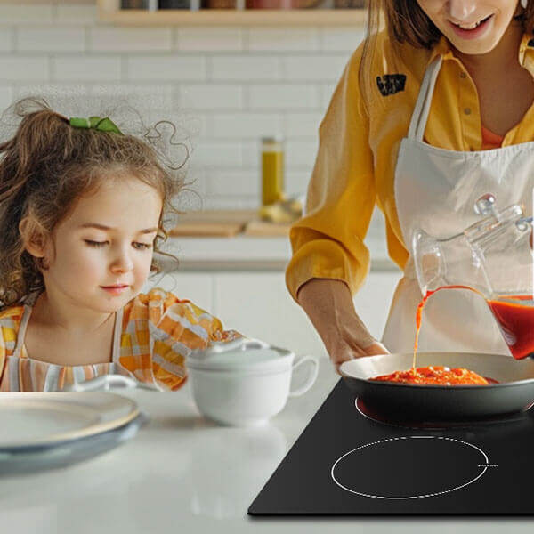 AMZCHEF 36" Upgraded 8900W Electric Cooktop 5 Burner Touch Control Built-in Ceramic Stove 4