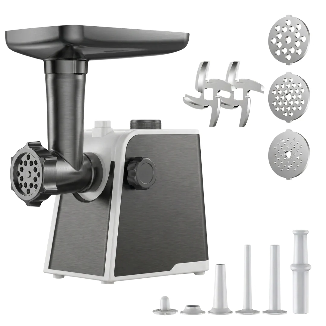 Electric Meat Grinder 3200W with Sausage Tubes, Plates, and Kubbe Set