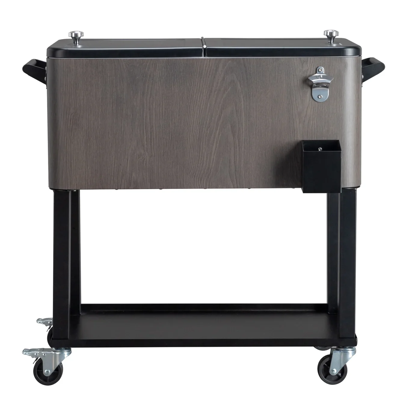 80Qt All-In-One Cooler Cart With Bottle Opener, Lower Storage Shelf and Cap Catcher, Outdoor Party Rolling Cooler With Lockable Wheels For Pool Side, Patio, Balcony, Mint(33.07 x 15.16 x 35.83)" - Image 37