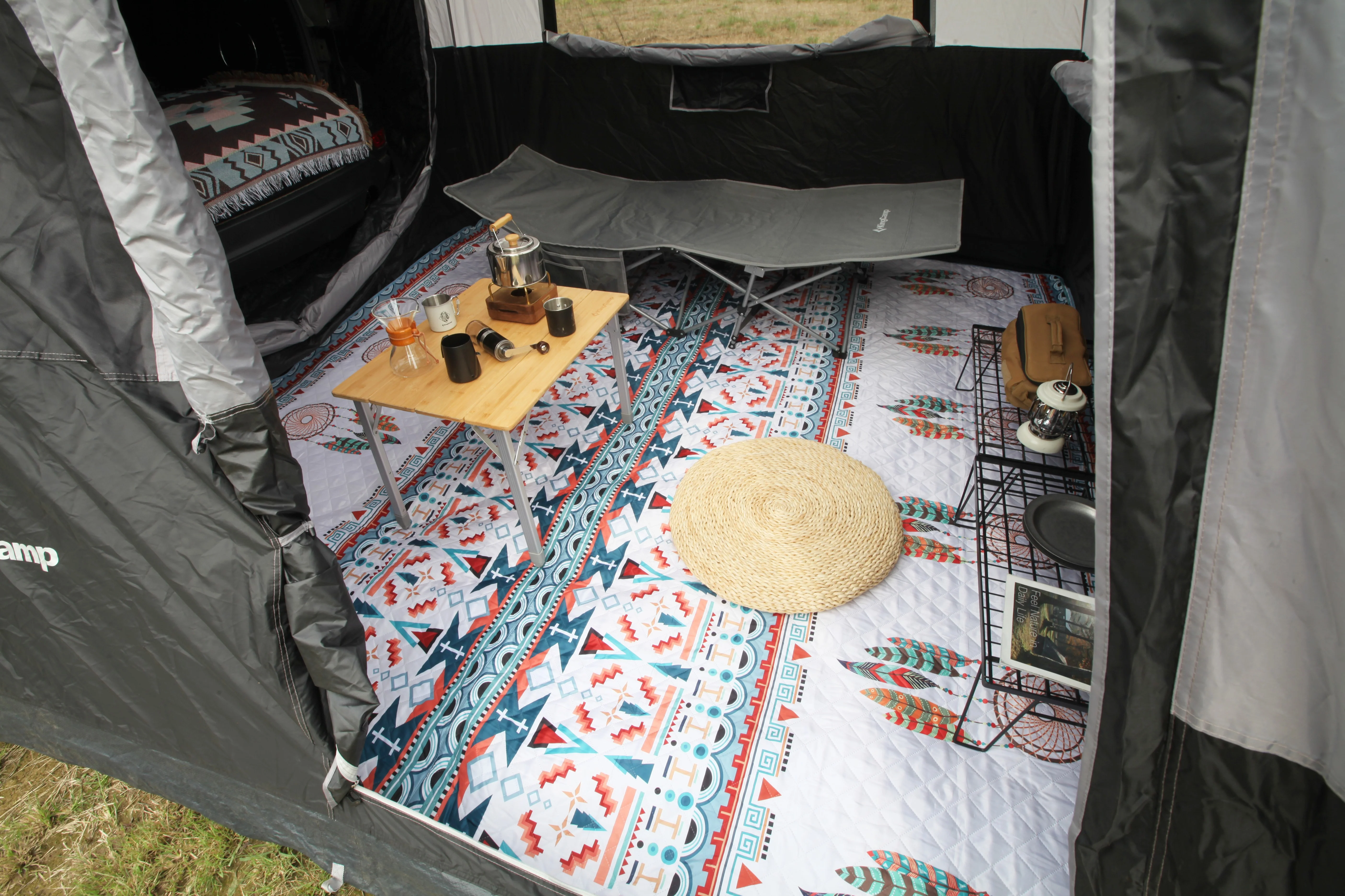 KingCamp ISIAY MAX 2.8 Extra-Large Waterproof Camping Tent Mat - Bohemian Pattern