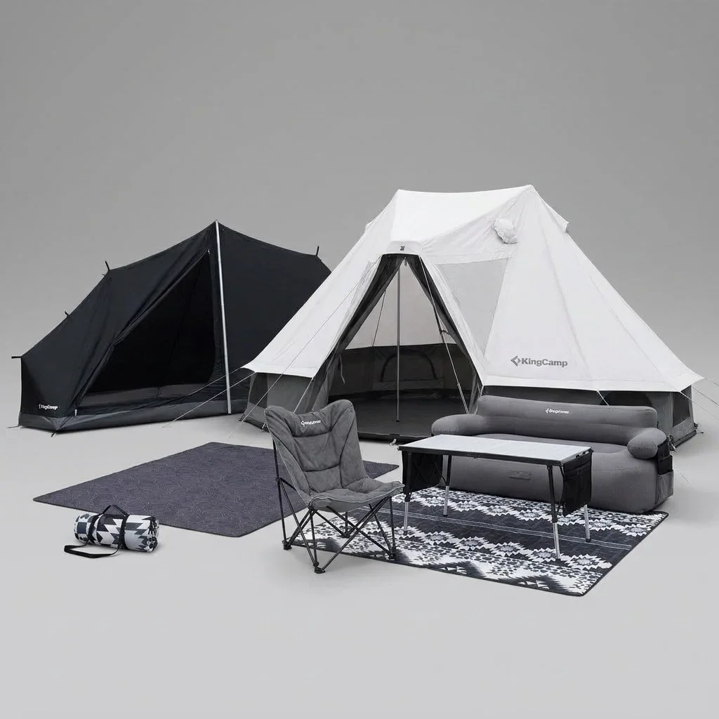 KingCamp Khan Villa Luxury 4-Season Glamping Tent Bundle
