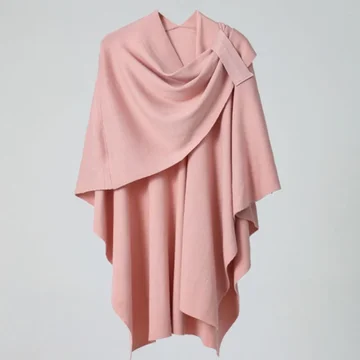 Shawl Poncho Lightweight Microfiber Right Shoulder Clasp