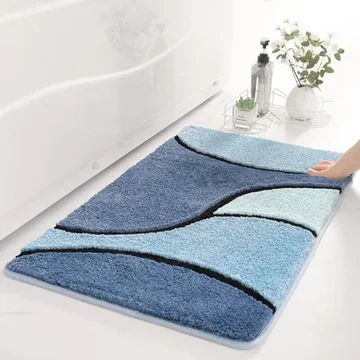 Bath Mat Ultra-Soft Microfiber Non-Slip Quick-Drying
