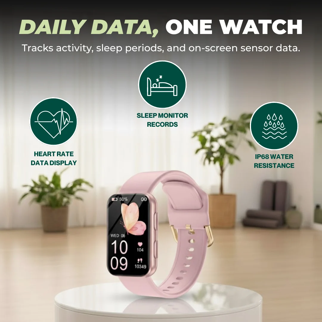 Fitness Tracker Watch with Heart Rate, Blood Oxygen, Sleep Data