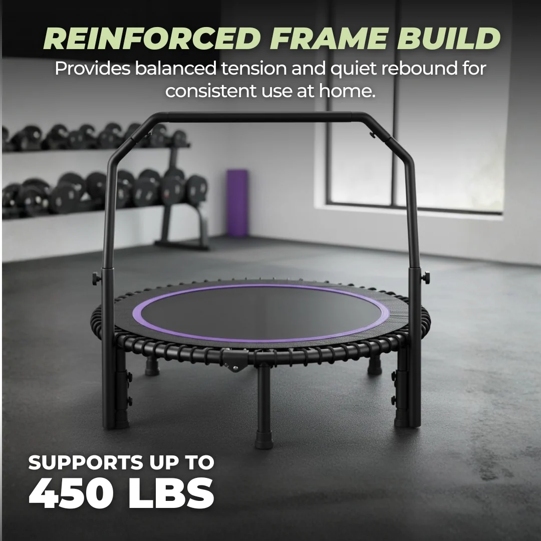 40" Mini Rebounder Trampoline with Adjustable Bar and Bungees