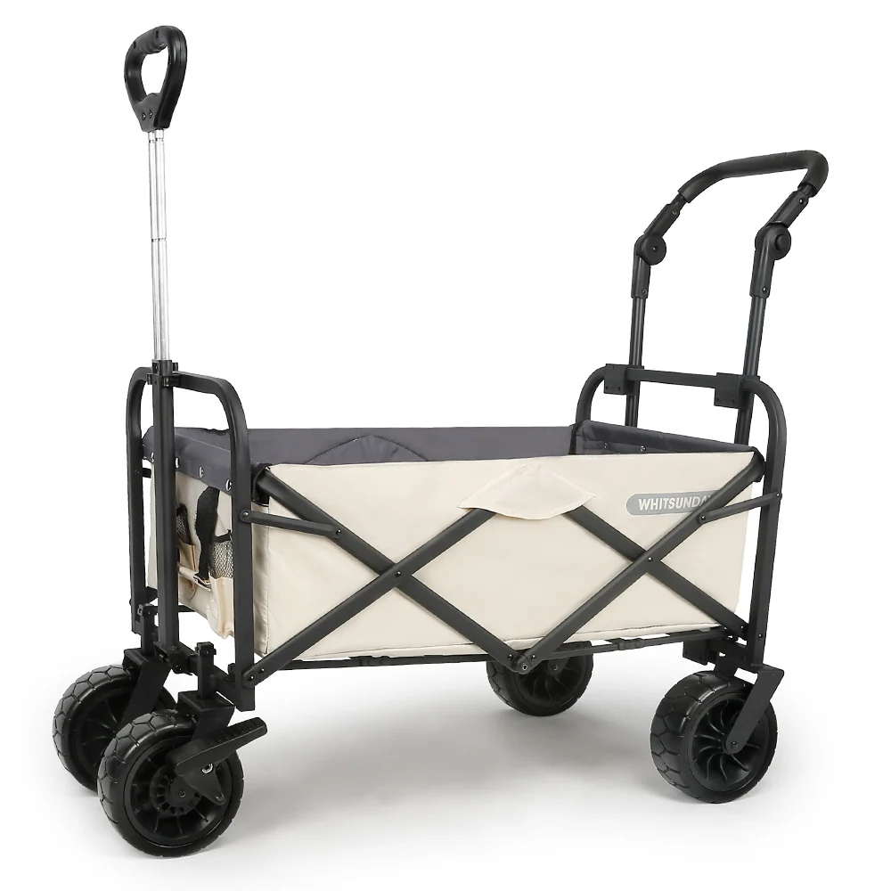 Whitsunday Folding Wagon 8" Heavy Duty Whlees with Push Bar (Standard Size PLUS)