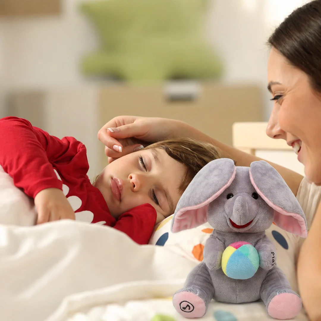 Cuddly Elephant Plush Toy with Interactive Music and Play - Image 3