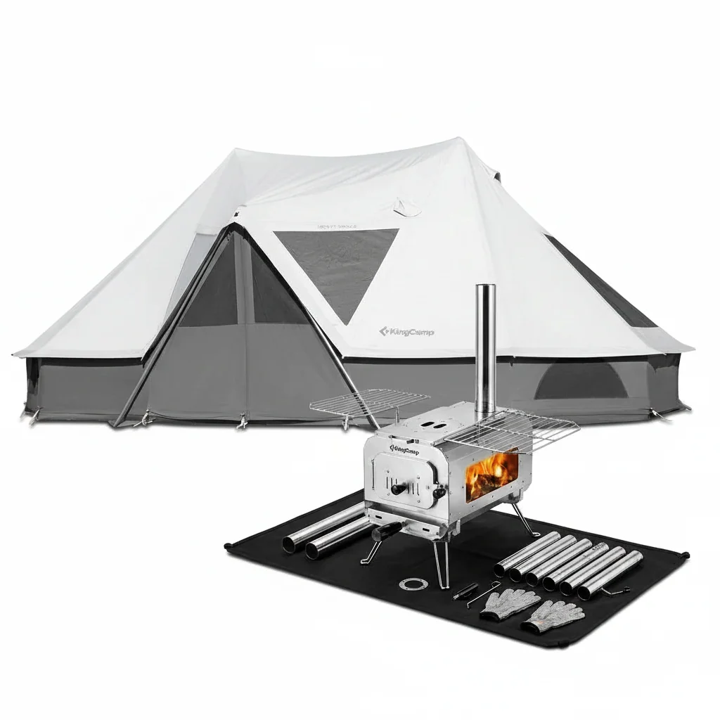 KingCamp KHAN PALACE Tent & Stove Bundle