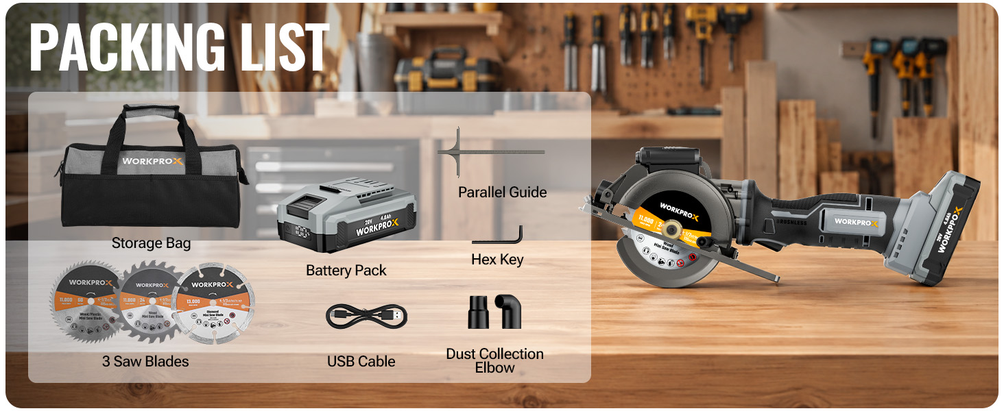 20V Brushless Cordless Mini Circular Saw