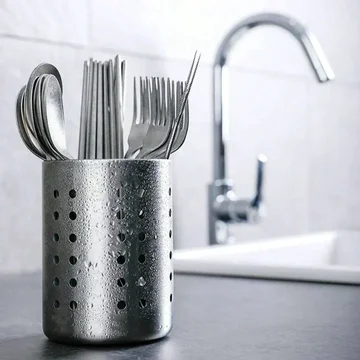 Cutlery Organizer Stainless Steel Drain Tray