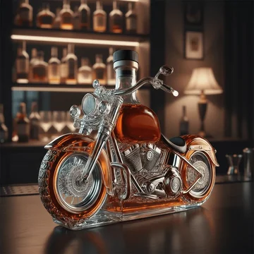 Motorcycle Engine Inspired Whiskey Decanter