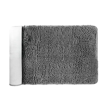 Quick-Drying Microfiber Bath Mat with TPR Backing - High Pile Chenille