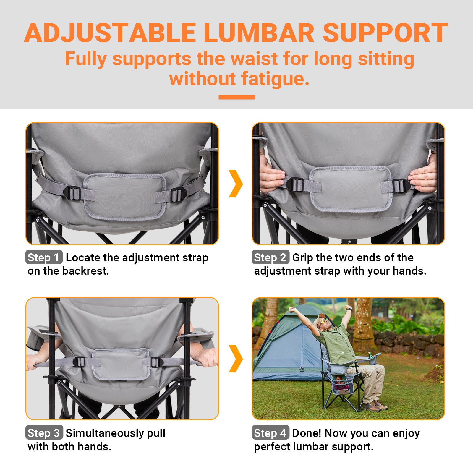 KingCamp Lumbar Support Oversized Camping Chair