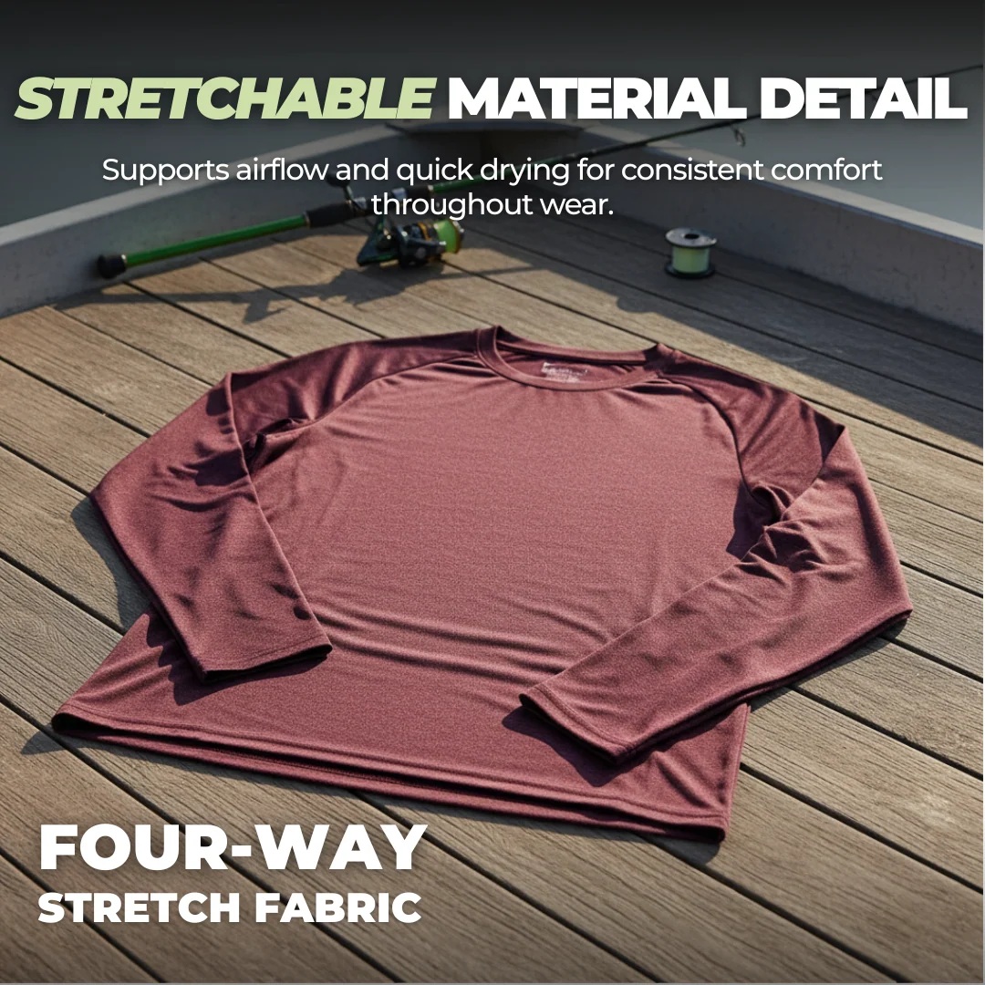 Men’s 3-Pack Long Sleeve Shirts, Quick-Dry Fabric, Stretchable