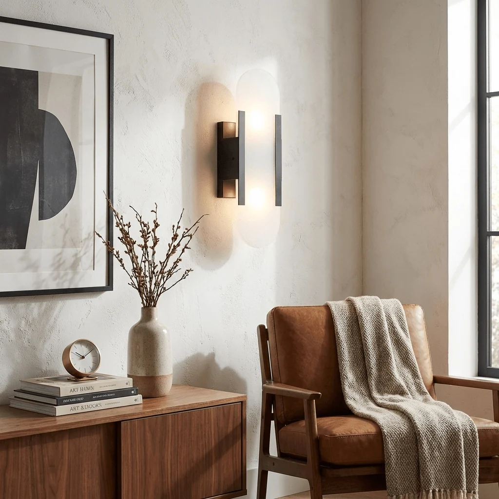 Artisan Alabaster Wall Light with Elegant Brass Accents - Image 6
