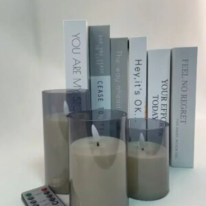 Pillar Candles with LED Light and Glow Effect